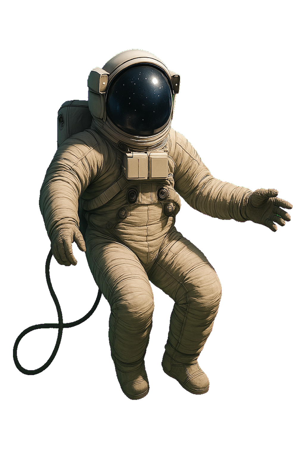 Astronaut floating in space